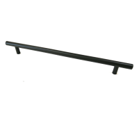 Ручка рейлинг, нержавеющая сталь, D=12мм, 256 мм, чёрная