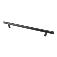 Ручка рейлинг, нержавеющая сталь, D=12мм, 224 мм, чёрная